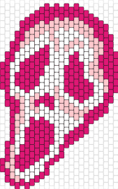 Pink GhostFace Pannel - ghostface,scream,horror,mask,slasher,villain,movie,halloween,panel,charm,pink,white