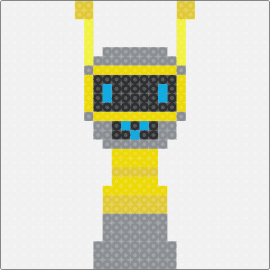 FUN BOT (NORMAL) - fun bot,sprunki,incredibox,character,video game,gray,yellow