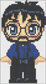 Melvin - melvin,chibi,character,video game,blue,black,beige