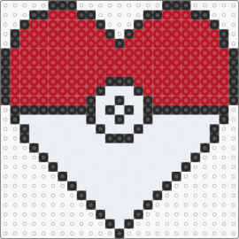 Pokeheart - pokeball,heart,pokemon,gaming,red,white