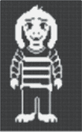 Asriel (KID FORM) - asriel,undertale,character,video game,black,white