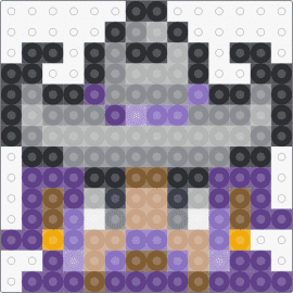 Wizard (Head) - Stardew Valley - wizard,stardew valley,head,character,charm,video game,purple,gray