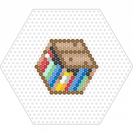 Bookshelf - Minecraft - bookshelf,minecraft,block,charm,video game,colorful,tan,blue,teal