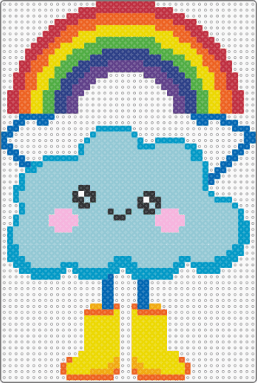 lil cloud guy - yellow,light blue