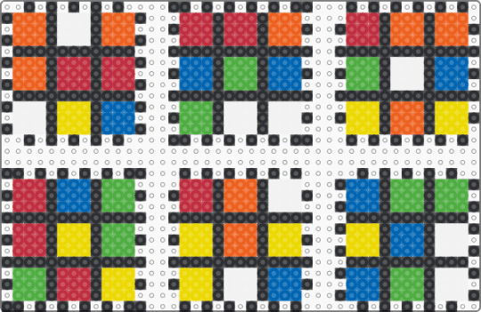 3d rubiks cube - black,red,green,colorful