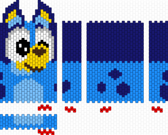 slightly tweaked bluey bag =3 - purple,light blue