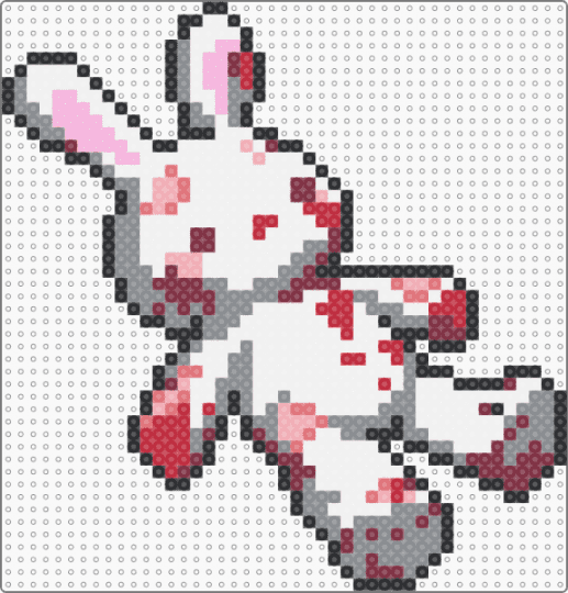bl00dy bun-bun - white,red,brown,gray