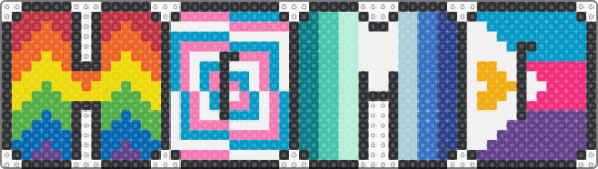homo pride flag sign (READ DESC!!) - blue,light blue,pink,teal