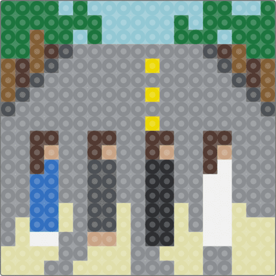 mini beatles album cover - gray,yellow