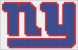 New York Giants logo - blue,red,football,new york giants,sports,perler,logo