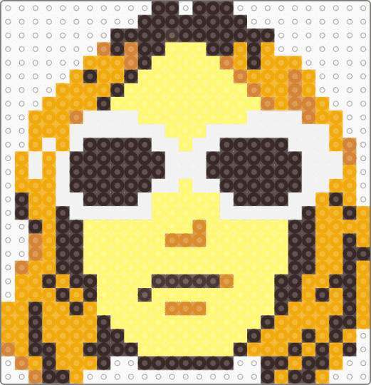 kurt cobain - brown,orange,yellow
