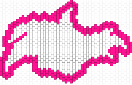 Angel  Bag Front Panel (wip) - angel dust,hazbin hotel,silhouette,animation,tv show,bag,panel,dark,black,pink,white