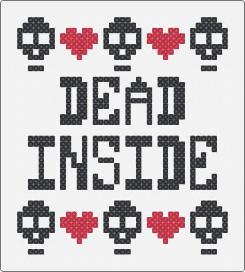 dead inside - sign,skulls,text,white