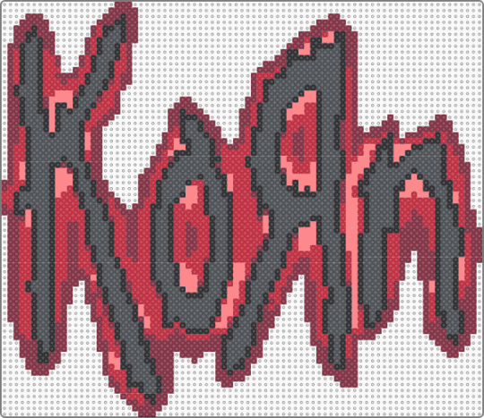korn logo - red,gray
