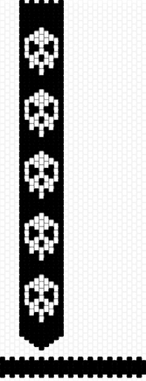 black skull tie - black