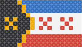 L'Manberg Flag (small) - lmanberg,minecraft,flag,video game,black,blue,red,white