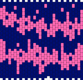 Pink and dark blue kandi pattern thing - drippy,melting,random,panel,pink,blue