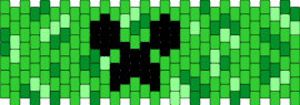 Creeper Cuff - creeper,minecraft,face,video game,cuff,green,black