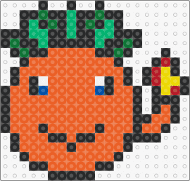 Mango Charmander - charmander,mango,pokemon,gaming,fruit,character,mashup,cute,smile,orange,green