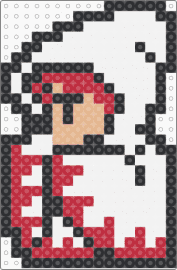 Final Fantasy 1 White Mage - mage,final fantasy,wizard,magic,video game,character,cloak,white,red