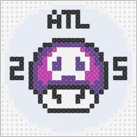 Poison Medal 2025 ATL - medal,poison,mushroom,mario,nintendo,video game,purple,white