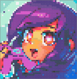 Aphmau minecraft - aphmau,streamer,youtube,minecraft,portrait,purple,orange,teal