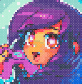 Aphmau - aphmau,streamer,youtube,minecraft,portrait,purple,orange,teal