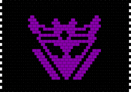 Decepticon logo but it a lil messy - decepticon,transformers,logo,robot,panel,purple,black