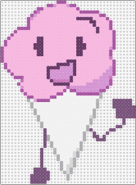 KANDIE KANDI - cotton candy,character,happy,smile,pink,white