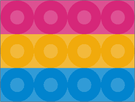 Lil pan flag - pansexual,pride,simple,charm,pink,yellow,blue