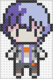 Aoyagi Toya - aoyagi toya,vocaloid,project sekai,music,character,chibi,purple,gray