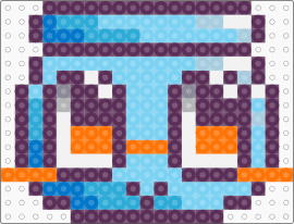 FINN - finn,dandys world,head,character,video game,light blue,orange