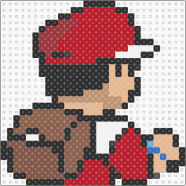 RED - trainer,pokemon,gaming,character,backpack,red,brown,tan