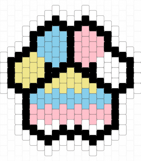 Chunky Agere Paw (for Finnlovescats) - pink,light blue