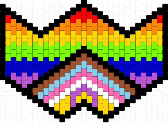 Progress Pride Flag Mask - yellow,green,purple,pink