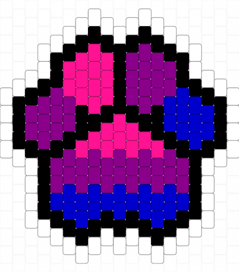 Chunky Bi Paw (for Finnlovescats) - purple,pink