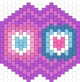 Share Bear Mask Pattern 💜🩷💙 - share bear,carebears,mask,hearts,purple,pink