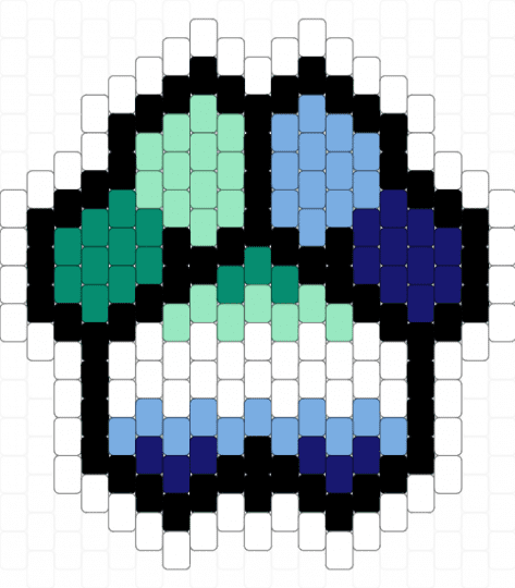 Chunky Gay Paw - white,light blue,teal