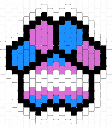 Chunky Trans Paw - pink,light blue