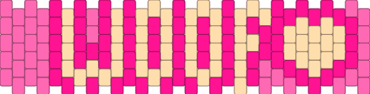 Matching “Woof” Cuff (Pink) - pink,beige
