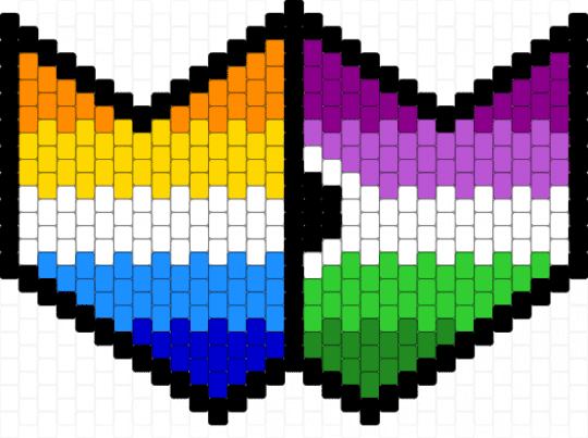 Aroace/Voidpunk Flag Mask - yellow,green,pink