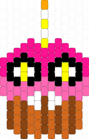 Carl Cupcake aka Mr. Cupcake - carl,cupcake,fnaf,five nights at freddys,character,spooky,video game,horror,brown,tan,pink,yellow