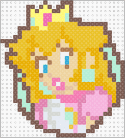 princess peach circle thing - peach,princess,mario,nintendo,character,video game,portrait,blonde,yellow,pink