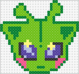 little alien creature - alien,extraterrestrial,head,cute,gnarpy,charm,space,green,purple