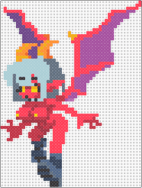 Flying demon girl (Flipwitch) - red,pink,light blue