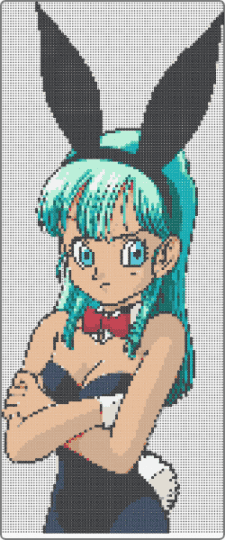 Bulma (Bunny Suit) - black,beige,teal,light blue,colorful