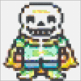 Dream sans _ - dream sans,undertale,character,video game,white,teal,yellow