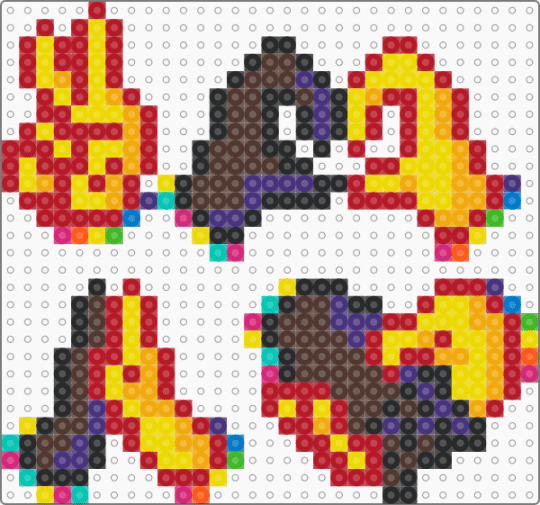 shaded PLUR hands with kandi - orange,yellow,red,brown,plur,peace,love,unity,respect,peace love unity respect,hands,perler