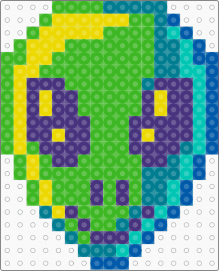 shaded alien - green,purple