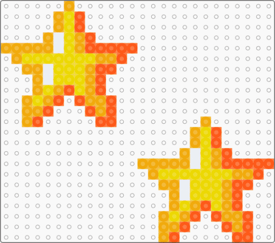 shaded star earrings - orange,yellow